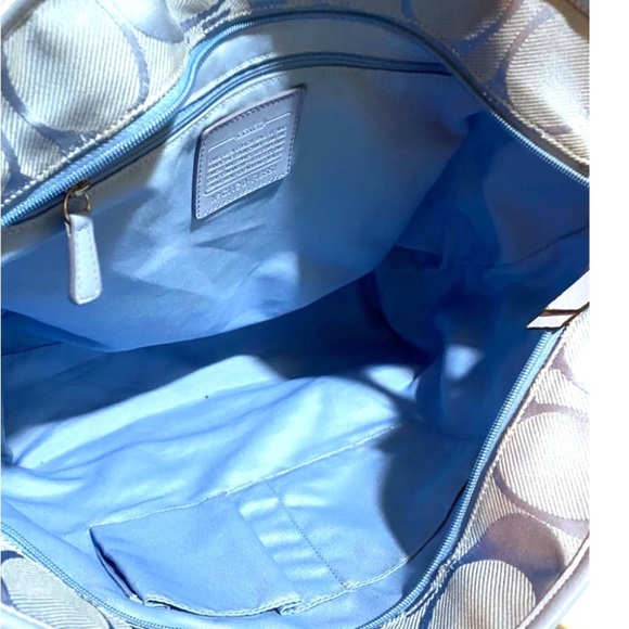 Coach CC signature print canvas satchel handbag - Picture 7 of 11